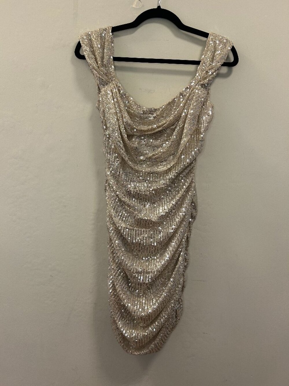 NWT Hello Molly Sequined Off-Shoulder Dress